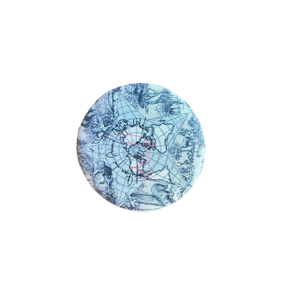 Dior Beauty Toile de Jouy World Map Round Jewelry Travel Case Box New - Picture 5 of 8
